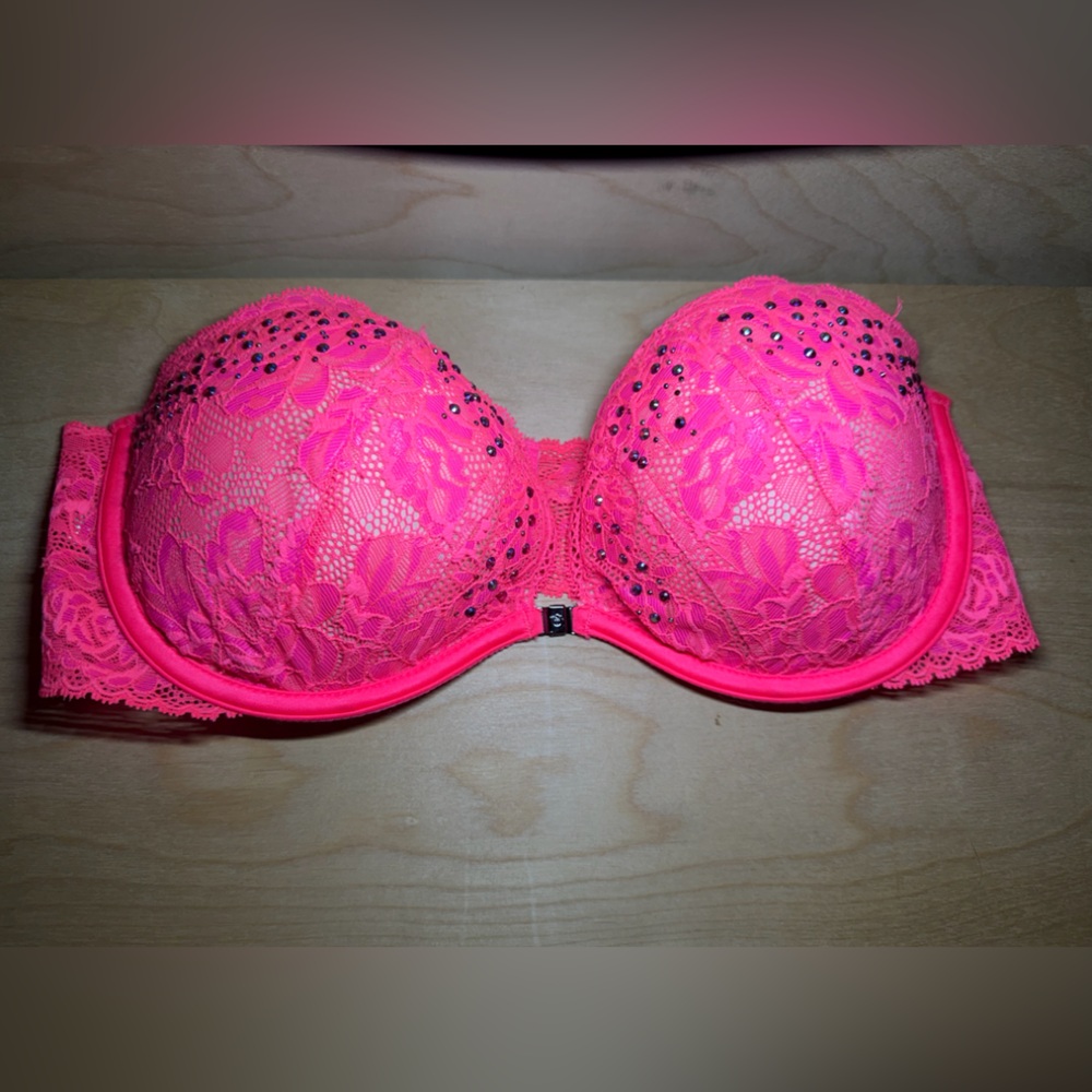 Victoria's Secret Neon Pink Lace Bra